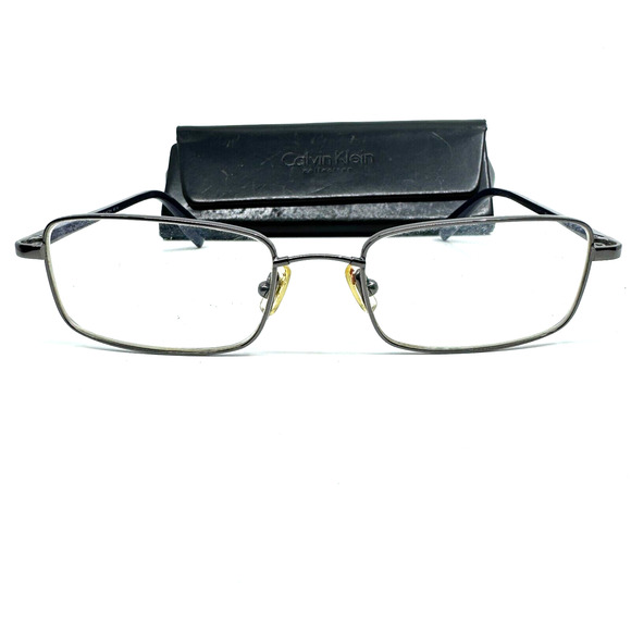 Calvin Klein Collection With Flexon 490 598 Black Silver Eyeglasses Frames H9733 main image 5